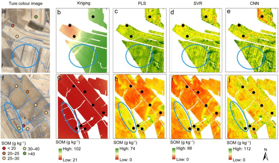 RemoteSens_MDPI's tweet photo. 👉👉 A Framework for High-Resolution #Mapping of #SoilOrganicMatter (SOM) by the Integration of Fourier #MidInfrared Attenuation Total Reflectance #Spectroscopy (FTIR-ATR), #Sentinel2 Images, and #DEM Derivatives
✍️ Xuebin Xu et al.
🔗 https://t.co/dvSDHZ5hc8 https://t.co/GEIqMZrEbt