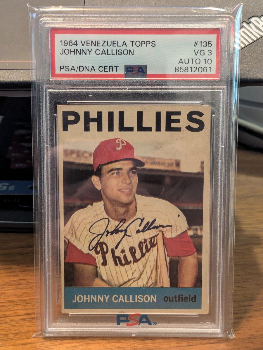 1964 Venezuela Topps Johnny Callison Auto PSA 3
$425 BMWT