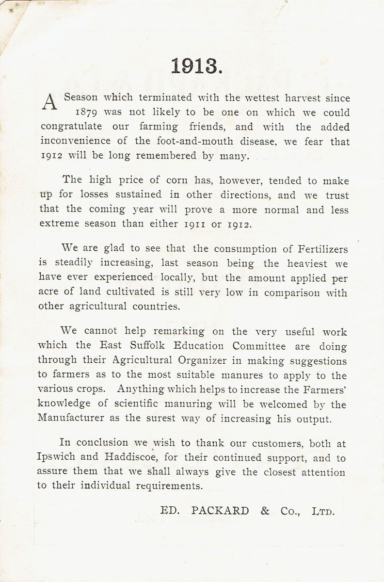 Another wonderful piece of ephemera has found its way into our archive!  An original 36-page 1913 Almanac by Edward Packard &amp; Co.