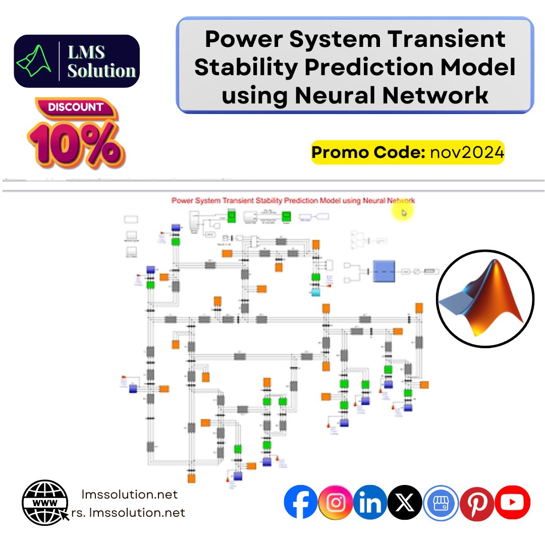 Lms_Solution's tweet image. Power System Transient Stability Prediction Model using Neural Network
For Indian Customer: itpes.net/product-page/p…
youtu.be/EpnhHHOlws4
#PowerSystem #TransientStability #NeuralNetwork #MachineLearning #ElectricalEngineering #StabilityPrediction #ArtificialIntelligence