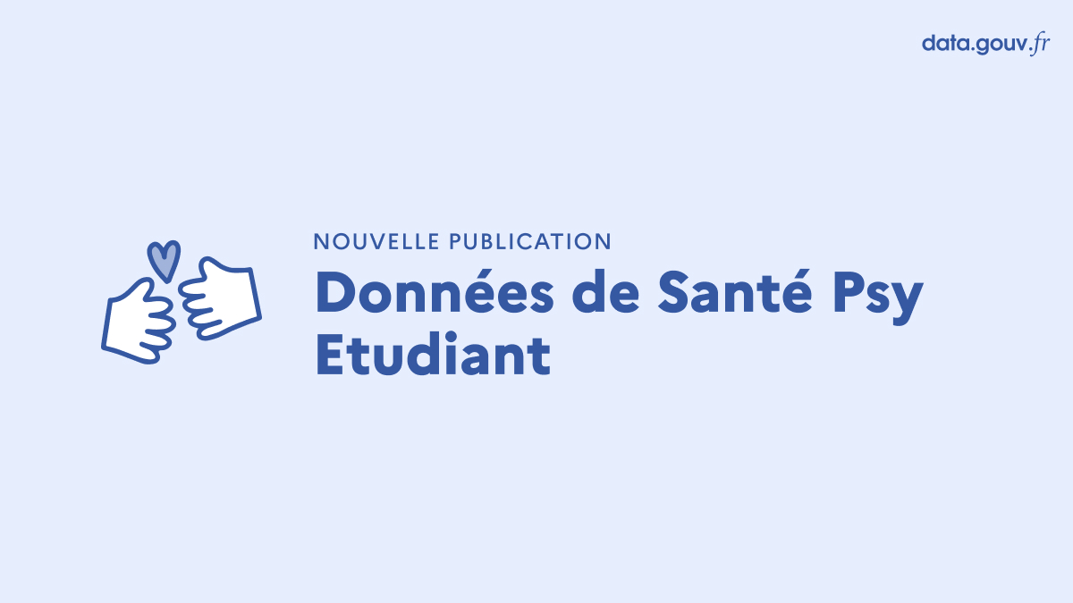 💭Séances de psychologie réalisées par des étudiants, nombre de psychologues par université, etc.

Le dispositif Santé Psy Etudiant a entrepris de publier et mettre en avant ses données, que nous vous invitons à découvrir !

➡️data.gouv.fr/fr/datasets/li…
➡️data.gouv.fr/fr/datasets/no…