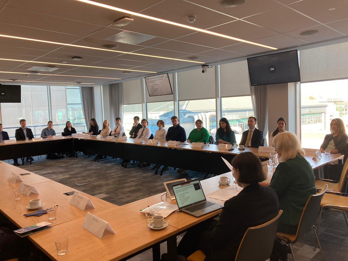Ireland at the Council of Europe (@irishrepcoe) on Twitter photo To mark 75 years of the <a href="/coe/">Council of Europe</a>, law students from across 🇮🇪 are in Strasbourg this week to attend the 12th World Forum for Democracy ✨
To start off, the group are in Dublin today to learn more about the CoE and its role in protecting human rights, democracy, and rule of law 🇪🇺 To mark 75 years of the <a href="/coe/">Council of Europe</a>, law students from across 🇮🇪 are in Strasbourg this week to attend the 12th World Forum for Democracy ✨
To start off, the group are in Dublin today to learn more about the CoE and its role in protecting human rights, democracy, and rule of law 🇪🇺