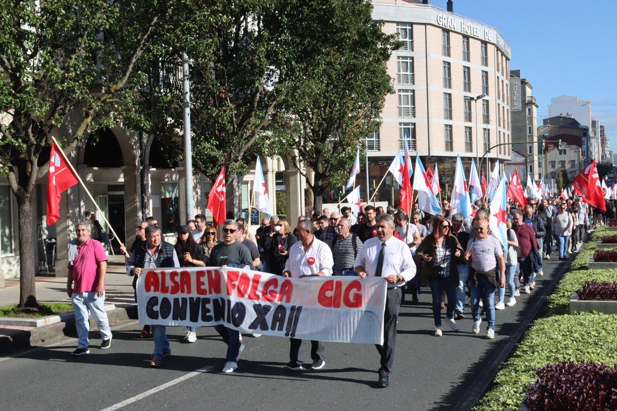 Carril: "con esta xornada queremos tamén lanzar unha mensaxe clara da capacidade de resistencia dos traballadores e traballadoras; que a capacidade de loita e  mobilización da CIG e o seu modelo sindical están presentes neste conflito. E non hai máis alternativa que continuar até