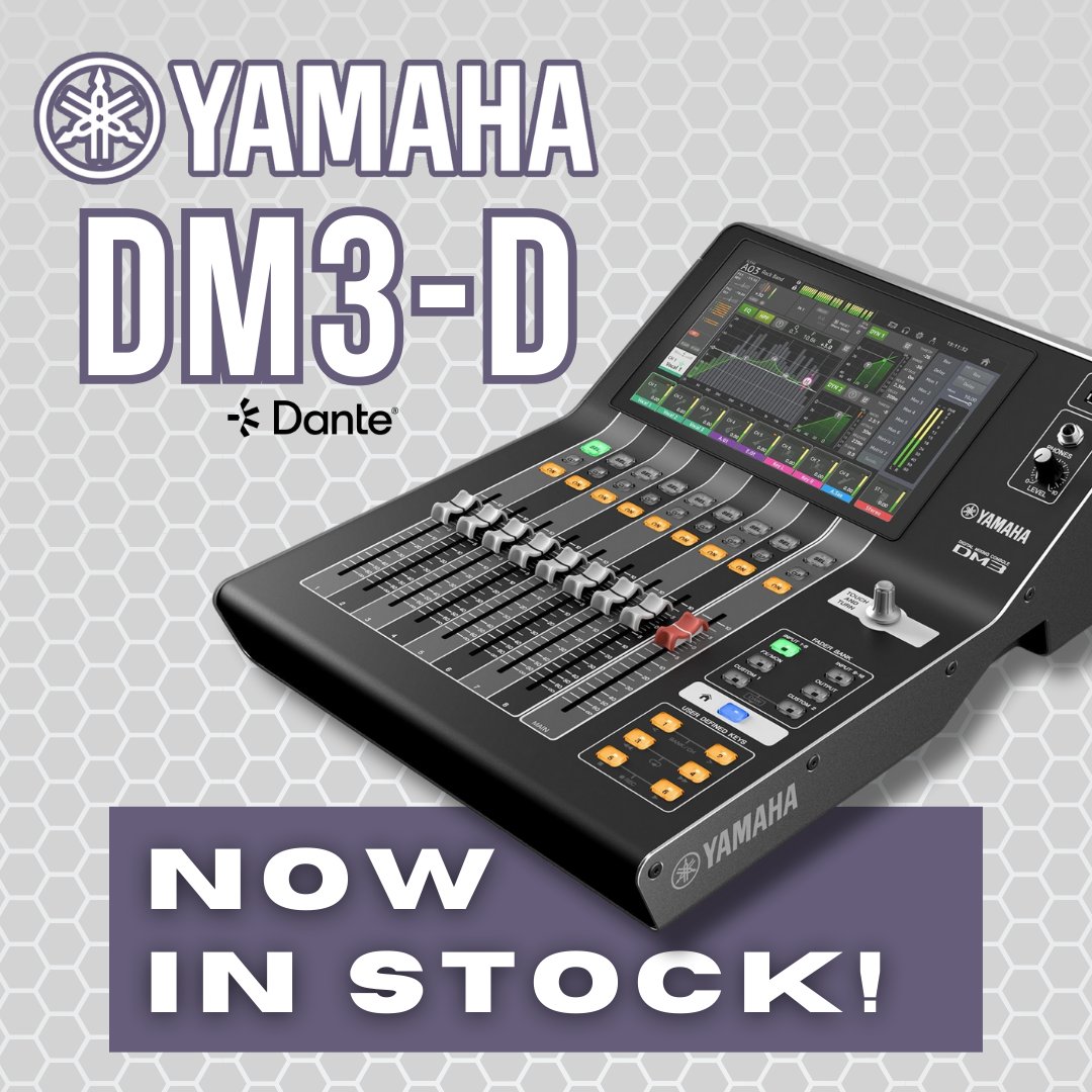 Now In Stock: Yamaha DM3-D! We are happy to report that we now have a few DM3-D consoles in stock, ready to ship to you! Supplies are limited, so act now. Interested in a quote? Reach out to our sales team at sales@tcfurlong.com or by calling our office at 847-367-9588.