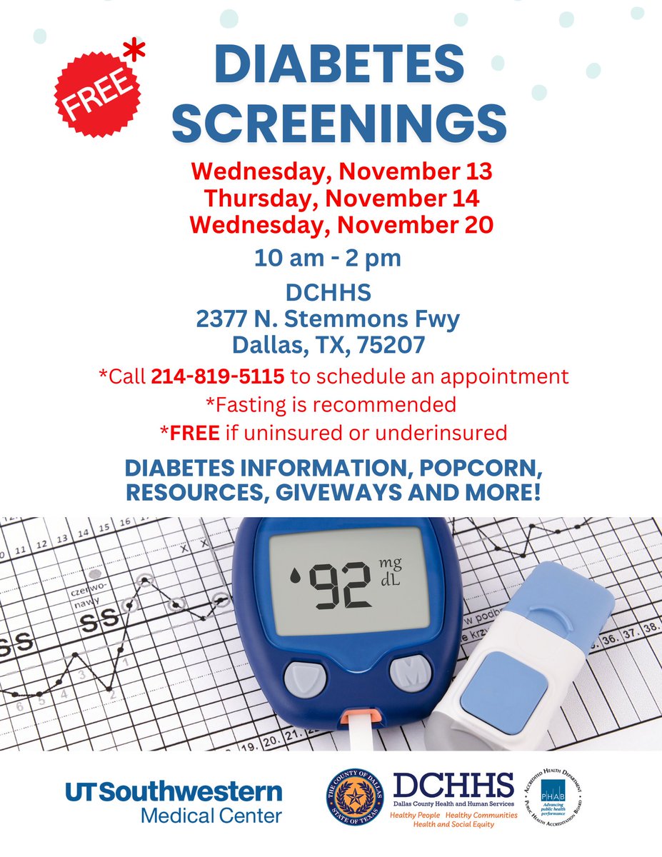 November is #DiabetesAwareness Month. Did you know that early detection is key to managing diabetes? Schedule your free screening today!