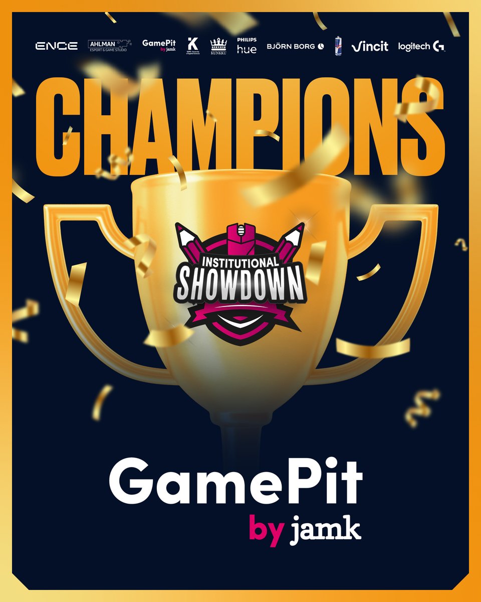ENCE's tweet photo. IS24 CS2 MESTARIT @JamkGamePit 🏆

Onnittelut voittajille sekä iso kiitos kaikille turnaukseen osallistuneille 🙇 https://t.co/Llsoosv8f7