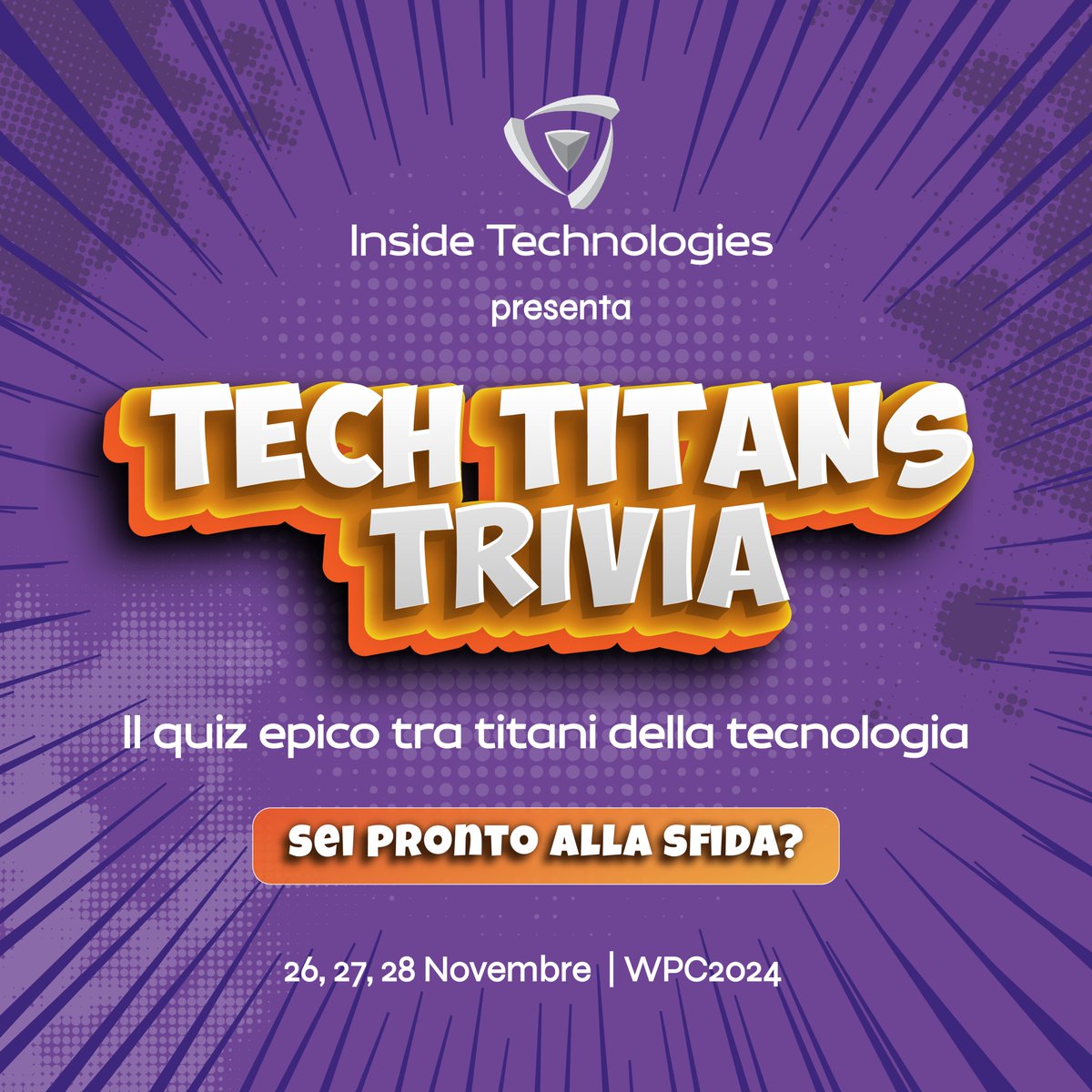 InsideTech_it's tweet image. 📢💥 Gioca con noi a #WPC2024!  
Metti alla prova le tue conoscenze IT con 𝗧𝗲𝗰𝗵 𝗧𝗶𝘁𝗮𝗻𝘀 𝗧𝗿𝗶𝘃𝗶𝗮: 𝗶𝗹 𝗾𝘂𝗶𝘇 𝗲𝗽𝗶𝗰𝗼 𝘁𝗿𝗮 𝗧𝗶𝘁𝗮𝗻𝗶 𝗱𝗲𝗹𝗹𝗮 𝗧𝗲𝗰𝗻𝗼𝗹𝗼𝗴𝗶𝗮! 

🎲Sfida gli altri partecipanti in una competizione all’ultimo byte e scopri se sei tu il…