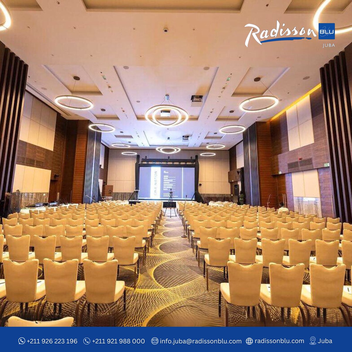 RadissonBluJuba's tweet photo. ✨ Elevate your events in style! ✨

Radisson Blu Hotel, Juba offers a premium space designed for impactful conferences, corporate meetings, and memorable events. https://t.co/7sYwePySTv