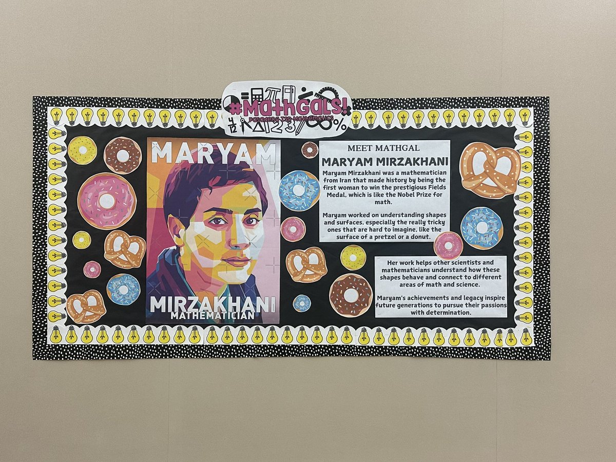 Stacy Paxton (@dzms_math_pisd) on Twitter photo Meet November’s #MathGal Maryam Mirzakhani, the first woman to win the Fields Medal! <a href="/pisdmsmath/">@PISDMSMath</a> <a href="/PISDMIDDLE/">Meet Me in the Middle</a> Meet November’s #MathGal Maryam Mirzakhani, the first woman to win the Fields Medal! <a href="/pisdmsmath/">@PISDMSMath</a> <a href="/PISDMIDDLE/">Meet Me in the Middle</a>