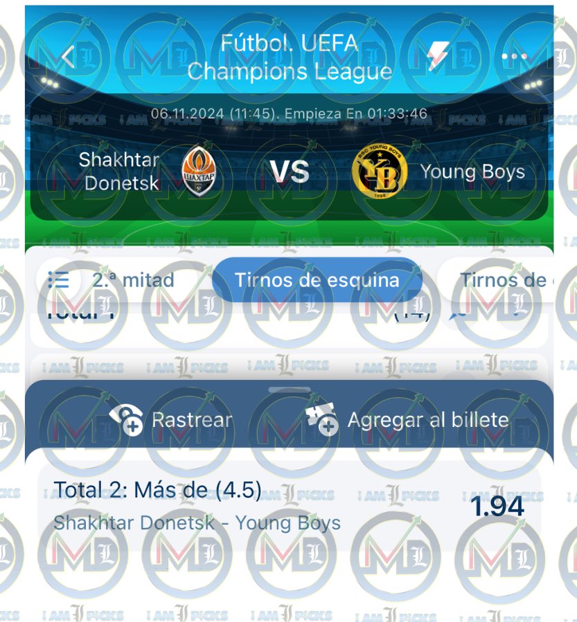 IamLPicks1's tweet photo. Next Play 6/11/24
🇪🇺 UEFA Champions League
⚽️ Shakhtar Donetsk vs  Young Boys 
📊 Young Boys TT Ov 4.5 Córners 
📈 1.94
🏦 2U = 10% Bank
👨‍💻 74BKF

#GamblingTwitter #Soccer #SportsPicks #UCL  #1xbet #uefachampionsleague #POTD #Wednesday #Miercoles #BenditaChampions https://t.co/60gEer7iaE