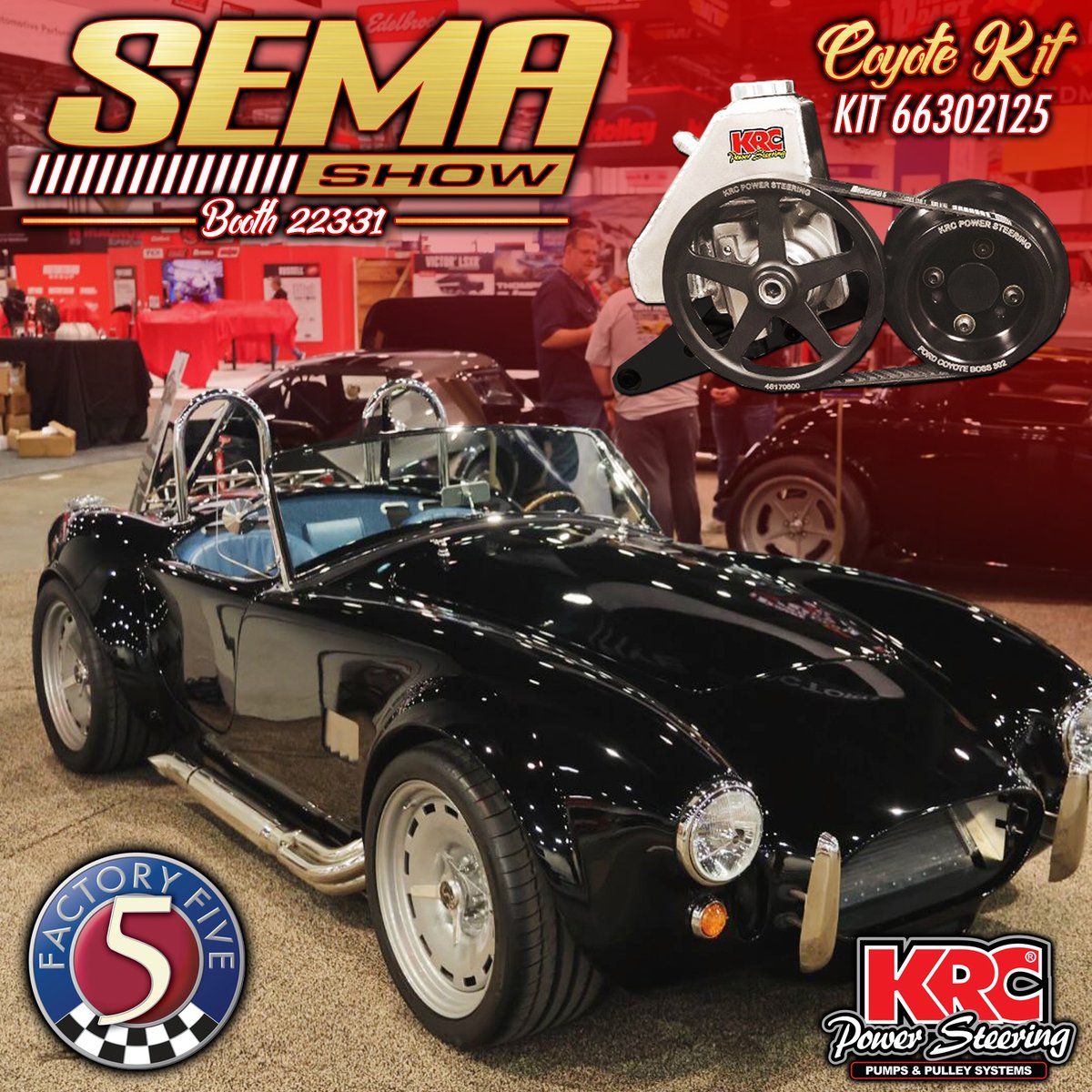 KRCPower's tweet photo. 😎 Come see our good friends at Factory Five Racing at Booth #22331 at the 2024 The SEMA Show. They have a KRC Power Steering Coyote Powered Factory Five Racing Mk4 Roadster on display. #krcpower #krcpowersteering #factoryfiveracing
👉 https://t.co/f8KGCTHGFC https://t.co/BAMmH7vVK2