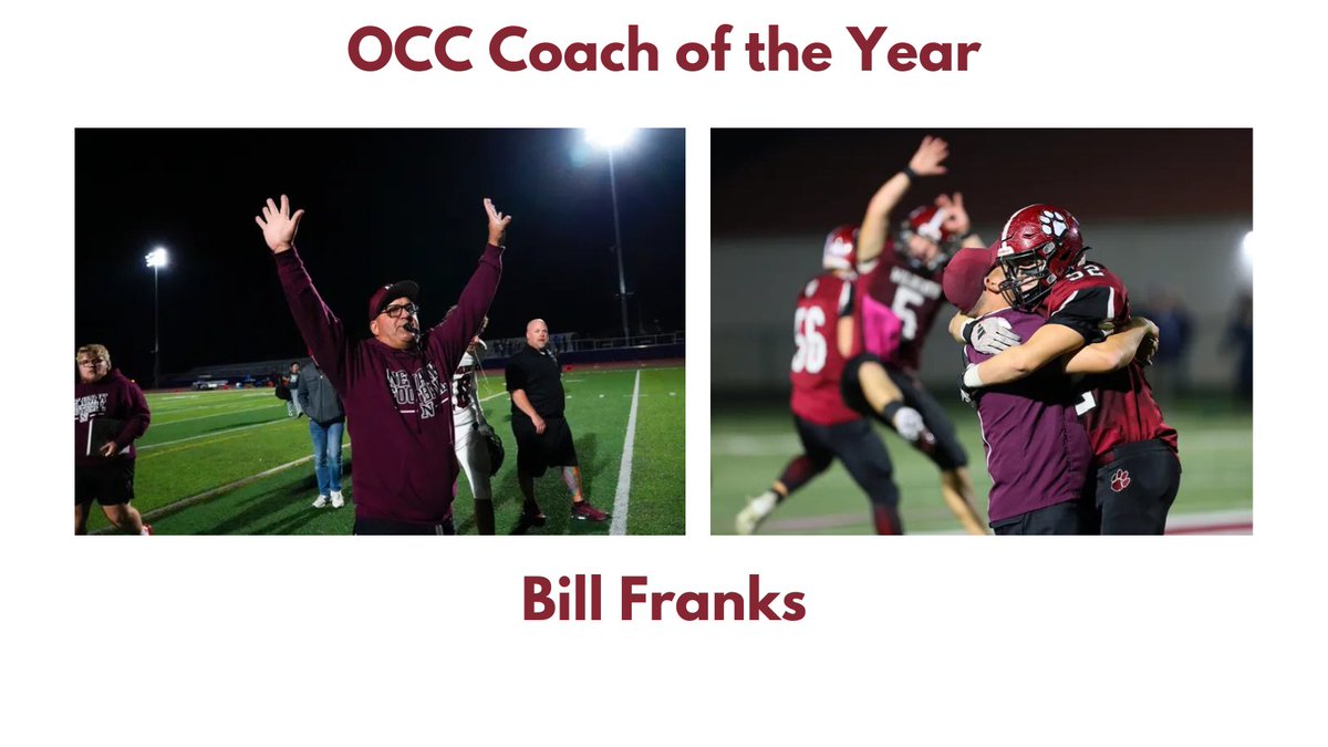 Congratulations to Coach Franks on being named OCC Coach of the Year!