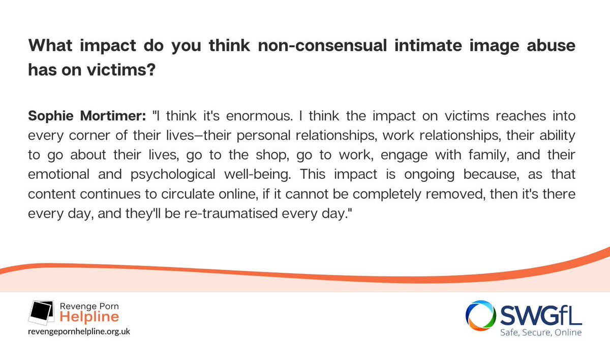 Whilst speaking to the Women and Equalities Committee, Sophie Mortimer explains the impact that non-consensual intimate image abuse is having on the lives of those affected. 

Learn more about why we believe it's time to make NCII illegal.

revengepornhelpline.org.uk/news/it-s-time…