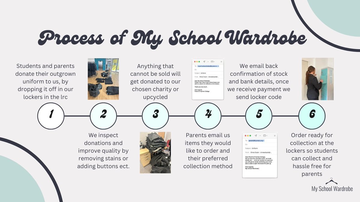 Did you know that “My School Wardrobe”, an award-winning enterprise started by a few <a href="/Hymers_College/">Hymers College</a> Sixth Form students now manages our second-hand uniform? 
Email: myschoolwardrobe@hymers.org 
<a href="/myschoolwardrob/">My School Wardrobe</a> #secondhanduniform