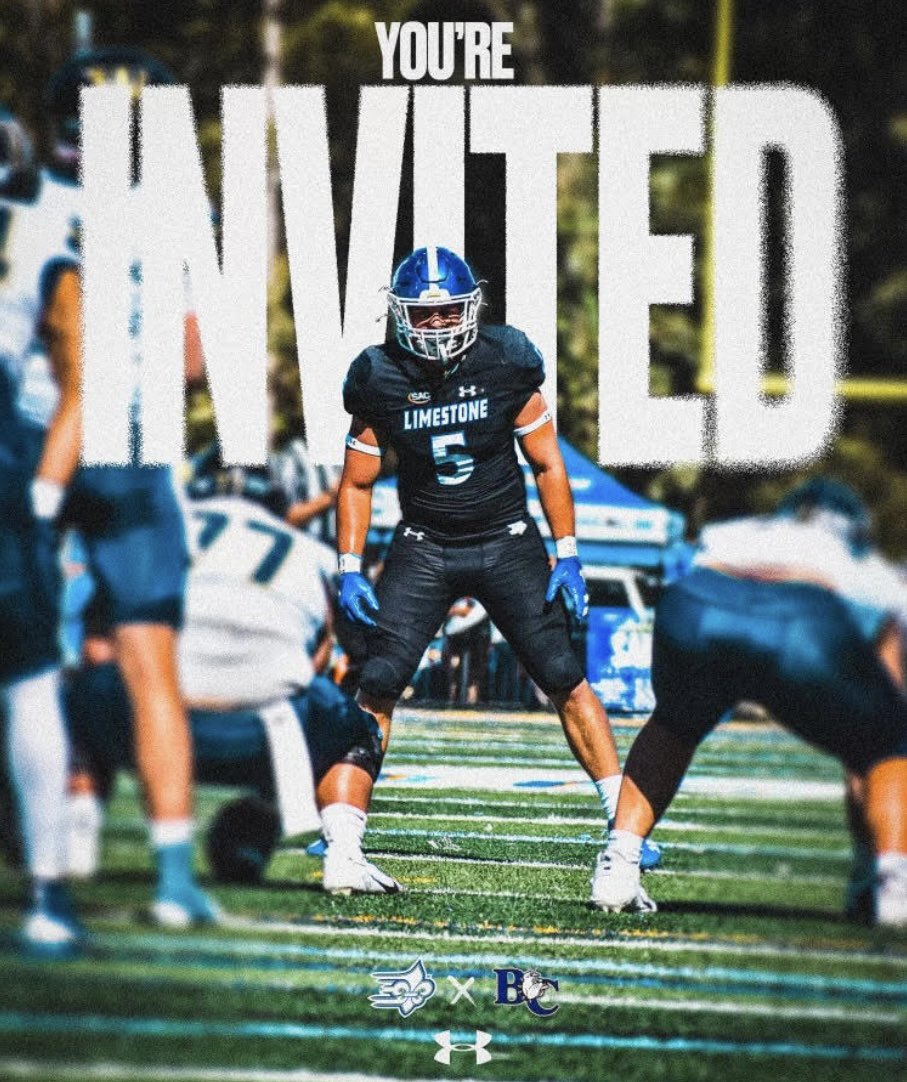 Preston Evans (@_prestonevans) on Twitter photo I will be at <a href="/LimestoneFB/">Limestone Football</a> this weekend. Thank you <a href="/Nate_Garner_75/">Nate Garner</a> for the invite!
<a href="/CoachBeer2/">Logan Beer</a>
<a href="/NEGARecruits/">Northeast Georgia Recruits</a>
<a href="/GeorgeWaltonAD/">Mark Whitley</a>
<a href="/DAWGHZERECRUITS/">Dawg House Recruiting</a>
<a href="/gobigrecruiting/">Go Big Recruiting</a> I will be at <a href="/LimestoneFB/">Limestone Football</a> this weekend. Thank you <a href="/Nate_Garner_75/">Nate Garner</a> for the invite!
<a href="/CoachBeer2/">Logan Beer</a>
<a href="/NEGARecruits/">Northeast Georgia Recruits</a>
<a href="/GeorgeWaltonAD/">Mark Whitley</a>
<a href="/DAWGHZERECRUITS/">Dawg House Recruiting</a>
<a href="/gobigrecruiting/">Go Big Recruiting</a>