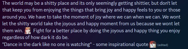 Needlessbob's tweet image. Heck twitter limits we still get the message out there one way or another. Stay strong and use the darkness to your advantage where and when you can.