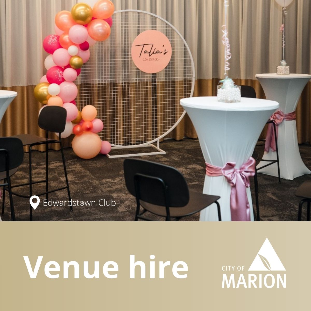 Attention party planners! Do you need a place for your special event? Our convenient and budget-friendly venues are just a click away. Visit our website for more info: marion.sa.gov.au/venue-hire ✨