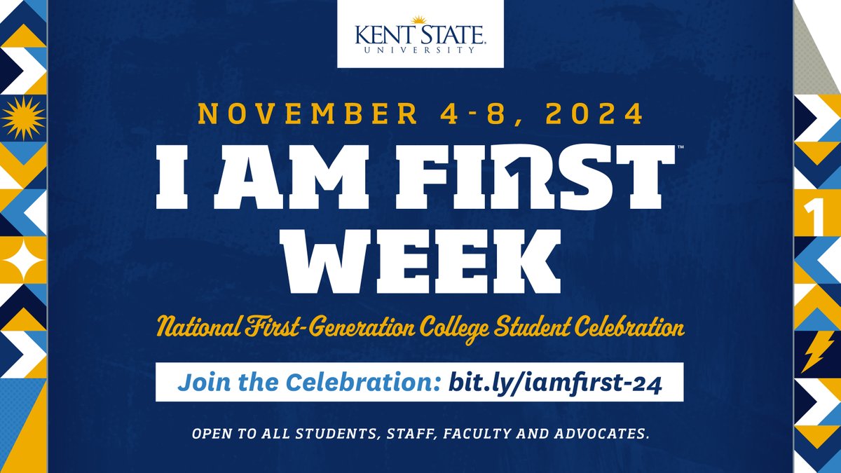 KentCPH's tweet image. Happy I AM FIRST Week to all first generation CPH students! Come by Moulton 207 to grab your exclusive I AM FIRST t-shirt and join us on Friday for a special celebration in the KIVA. For more information and event schedule, visit ow.ly/YyIq50U1GO2
#IAmFirst #FirstGen