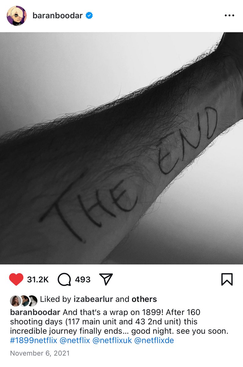 Shooting for 1899 S1 wrapped three years ago today. ❤️‍🩹