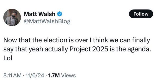 the_resistor's tweet photo. @JoJoFromJerz They’re all coming clean about Project 2025 too. https://t.co/EhPeswPVvo