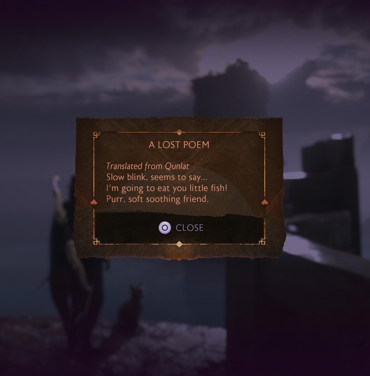 Can pet cats (and dogs). 10/10 game.

#DragonAge: The Veilguard.