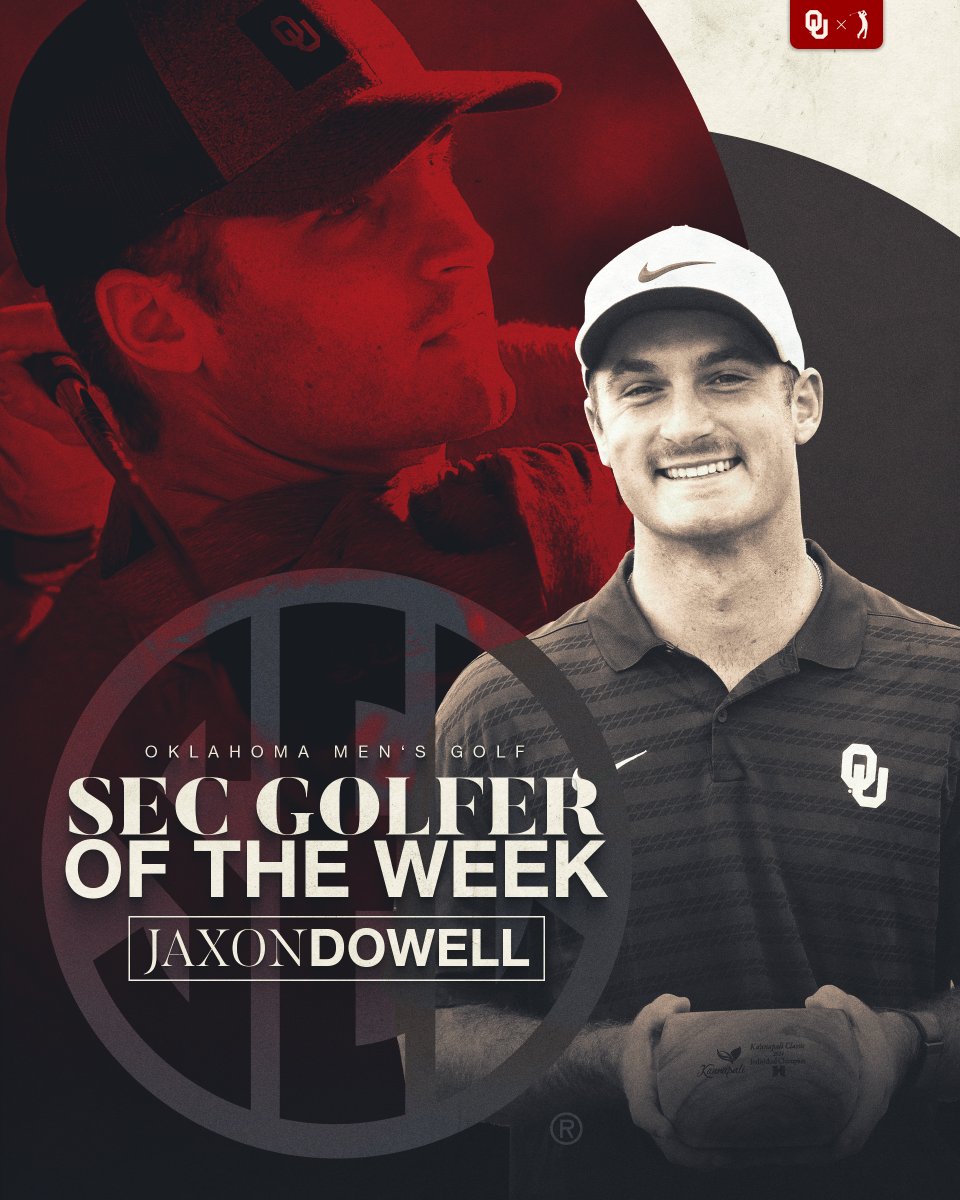 OU_MGolf's tweet image. Big-time performance gets a big-time honor.

Jaxon Dowell is the @SEC Golfer of the Week!

@jaxon_dowell | ouath.at/3AHyylU