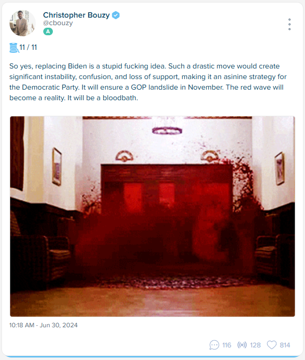 cbouzy's tweet photo. People are upset with me for not accounting for white supremacy and misogynoir. Allen Lichtman, Ann Selzer, and many others also got it wrong. However, I tried to warn everyone months ago about changing candidates.

Thread: https://t.co/Y5nmiUV6Al

Thread: https://t.co/f0KwFRLwTH https://t.co/IfSlpKWFMG