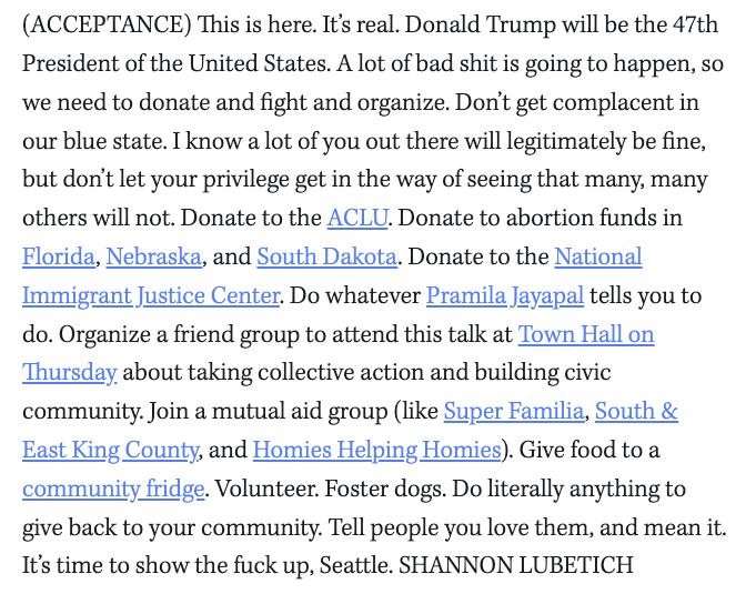 Shannon Lubetich (@snl017) on Twitter photo wrote about the things you could do to combat the 7 stages of grief for <a href="/TheStranger/">The Stranger 🗞</a>, skipping ahead to the one I got emotional over thestranger.com/stranger-sugge… wrote about the things you could do to combat the 7 stages of grief for <a href="/TheStranger/">The Stranger 🗞</a>, skipping ahead to the one I got emotional over thestranger.com/stranger-sugge…