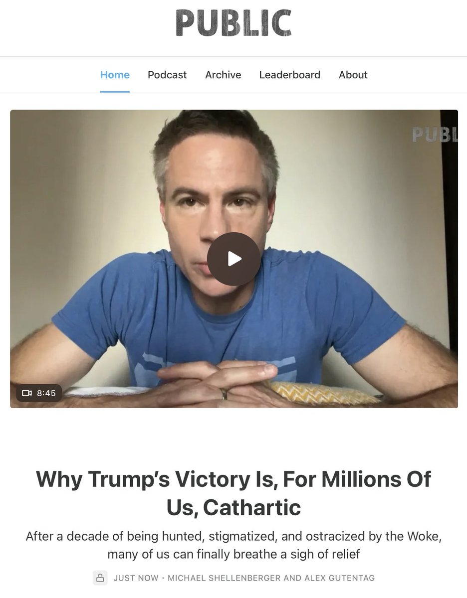 shellenberger's tweet photo. While many in the country are upset by Trump's victory, many others of us are relieved. A massive blow has been struck against Woke totalitarianism. Many of us who suffered from its rampage across society identified with his persecution. Yesterday was our collective catharsis. https://t.co/DnaN3t051T