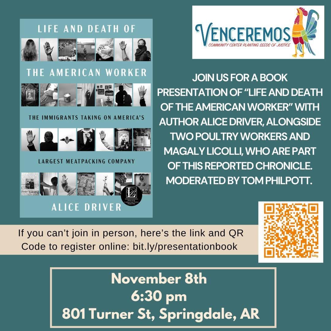Venceremos (@venceremosar) on Twitter photo Join us this Friday for the book talk moderated by <a href="/tomphilpott/">Tom Philpott</a>
at 6:30 pm and reception after!
Books will be selling at the event and can be signed by the author Alice Driver.
Registration for online option here: bit.ly/presentationbo… Join us this Friday for the book talk moderated by <a href="/tomphilpott/">Tom Philpott</a>
at 6:30 pm and reception after!
Books will be selling at the event and can be signed by the author Alice Driver.
Registration for online option here: bit.ly/presentationbo…