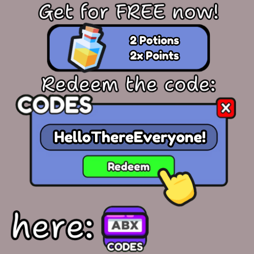 𝐍𝐞𝐰 𝐔𝐆𝐂 𝐃𝐨𝐧'𝐭 𝐌𝐨𝐯e 𝐂𝐨𝐝𝐞
⚬ 𝘊𝘰𝘥𝘦: HelloThereEveryone!
⚬ 𝘙𝘦𝘸𝘢𝘳𝘥: 2x Potions
⚬ 𝘙𝘦𝘲𝘶𝘪𝘳𝘦𝘮𝘦𝘯𝘵𝘴: None
⚬ 𝘙𝘦𝘥𝘦𝘦𝘮 𝘐𝘯: roblox.com/games/14620329…
⚬ 𝘛𝘢𝘨𝘴: #UGC #ugccommunity  #UGCcreator