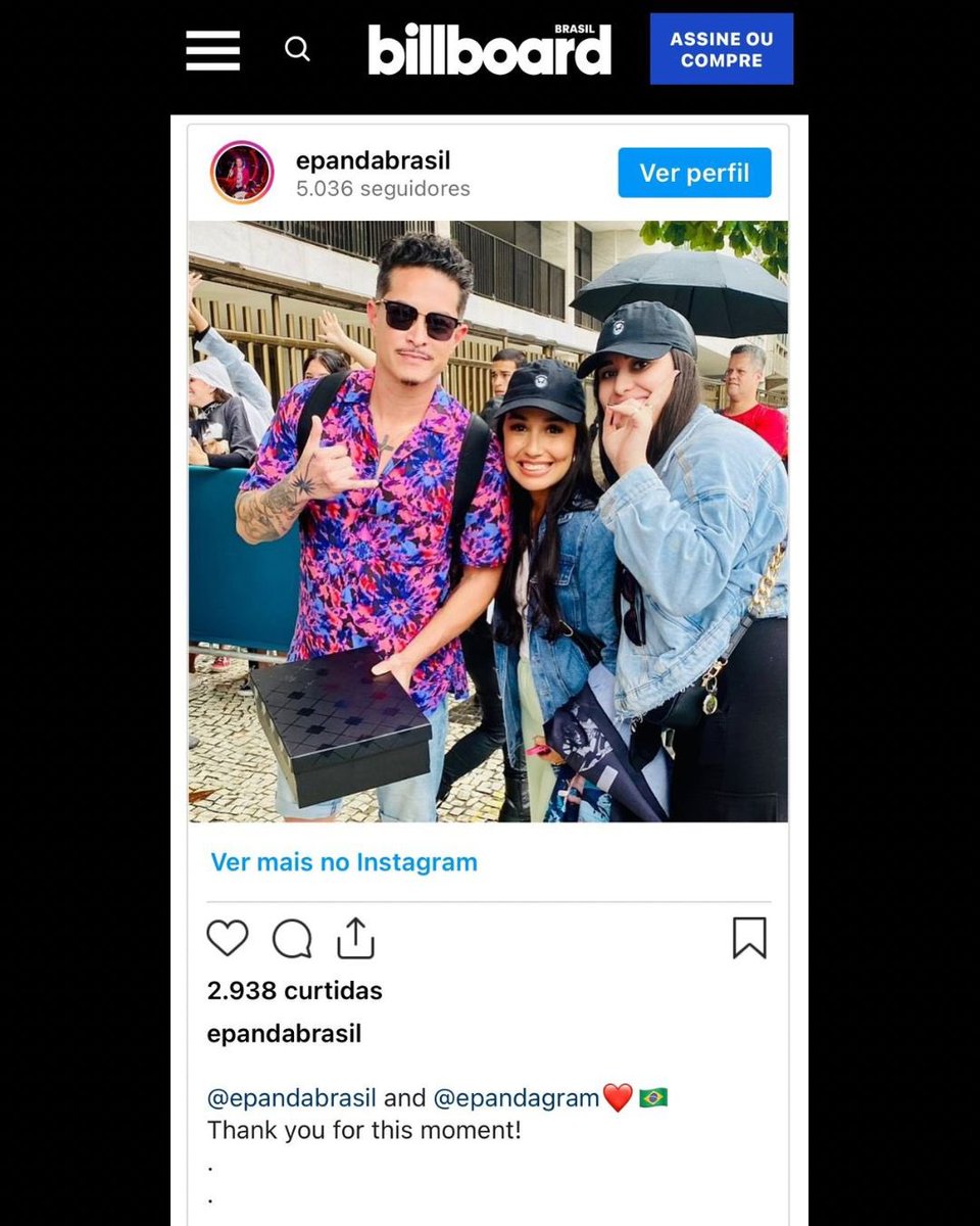 Fomos 3 vezes citadas em matérias sobre o E-Panda no <a href="/gshow/">gshow</a> e agora fomos destaques em uma matéria na <a href="/billboardBr/">Billboard Brasil</a> 
Estamos imensamente felizes por isso✨🐼🥁✨
