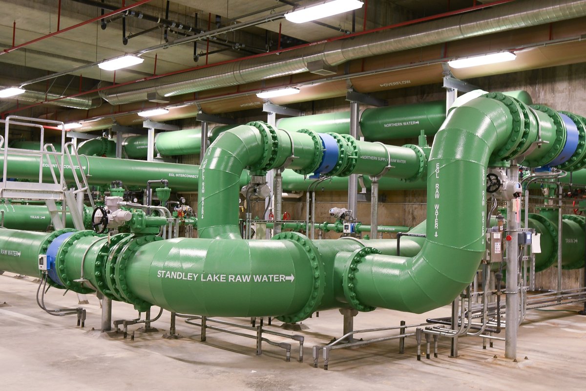 ThorntonWater's tweet photo. The Wes Brown Water Treatment Plant is offline for winter maintenance. The Thornton Water Treatment Plant will treat a blend of South Platte River &amp; Upper Clear Creek through March. You may notice a difference in taste, odor or hardness. Visit https://t.co/Lki5E3Wf8G for updates. https://t.co/0c61yPKuky