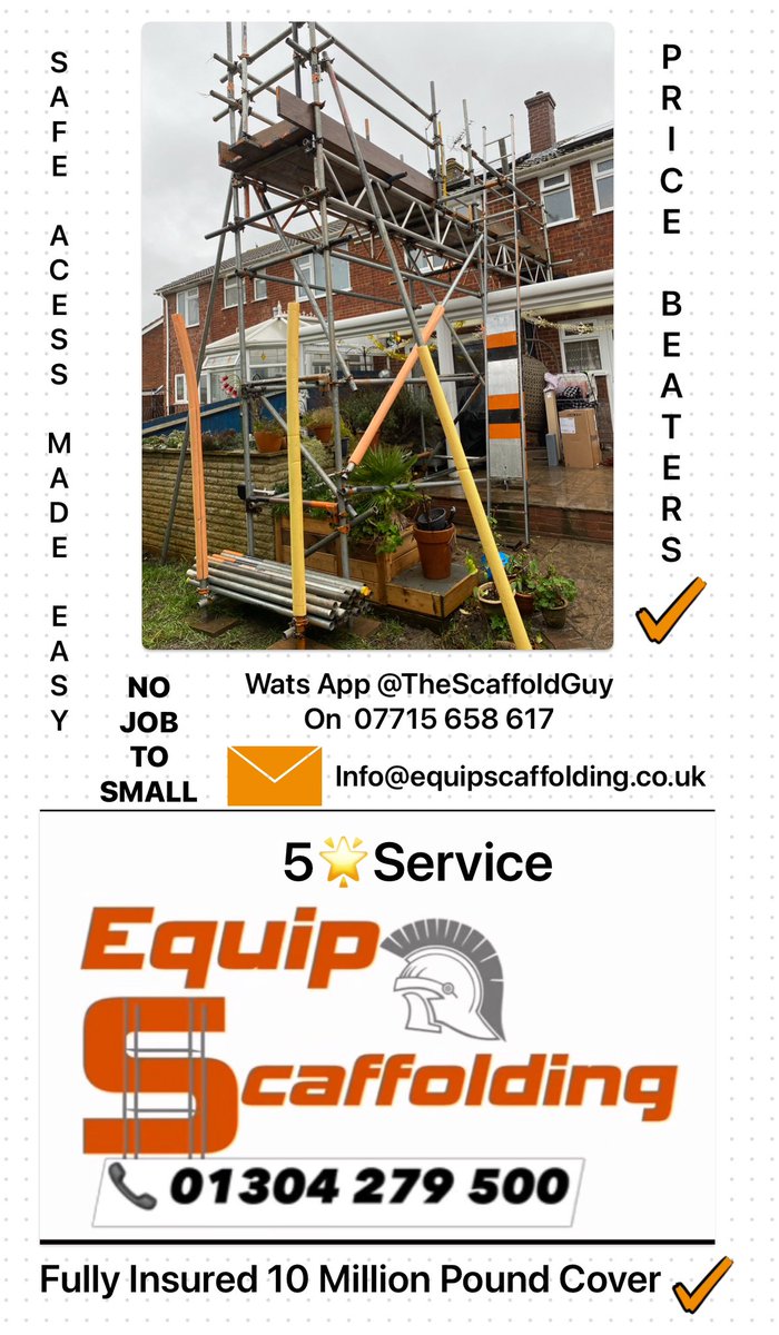 equipscaffold's tweet photo. Equip Scaffolding 
✔️ 01304 279500 #Scaffolder #Local #Kent #Scaffolding 
 5 🌟Service ✔️ https://t.co/8XkUZ7zzep