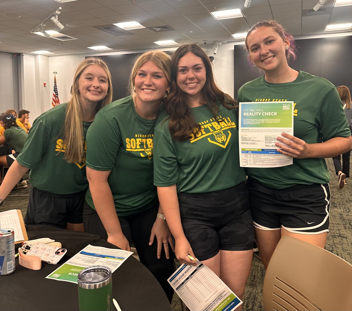 BishopState's tweet photo. Thanks, @RegionsBank for bringing the Next Step Reality Check Roundup to our campus! More than 100 students joined in this engaging financial education workshop, getting hands-on experience in budgeting and managing real-life scenarios.  #BishopStatement https://t.co/MONtXxvMek