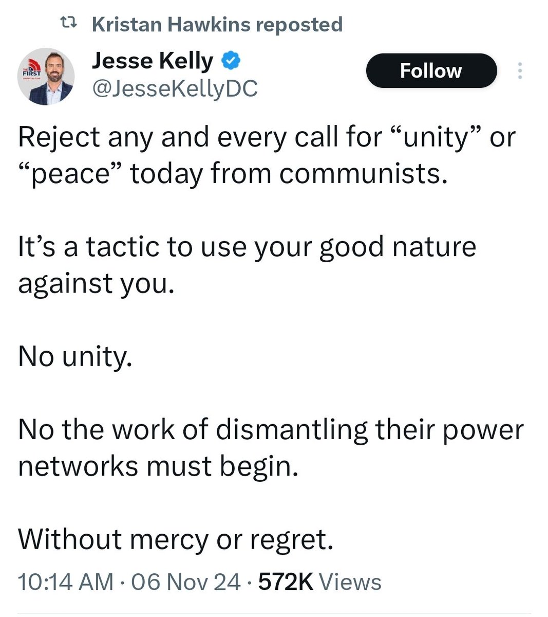 Retweeted by the head of Students for Life of America.