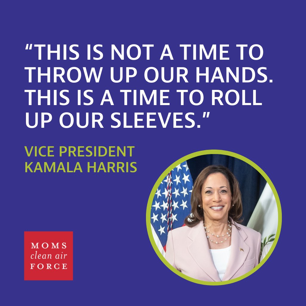 CleanAirMoms's tweet image. We couldn&apos;t agree with you more, @VP Harris! 
#ClimateAction #ClimateProgress