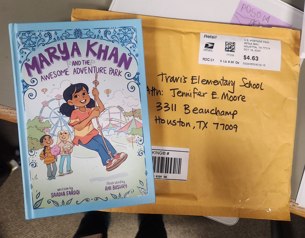 Jennifer Moore (@librarianjmo) on Twitter photo From the mail room! I am so excited to add this MARYA KHAN title to our #schoollibrary <a href="/traviseshisd/">Travis ES - HISD</a> Thank you <a href="/SaadiaFaruqi/">Saadia Faruqi</a> for sending this copy to us! #BooksforAll #WeNeedDiverseBooks From the mail room! I am so excited to add this MARYA KHAN title to our #schoollibrary <a href="/traviseshisd/">Travis ES - HISD</a> Thank you <a href="/SaadiaFaruqi/">Saadia Faruqi</a> for sending this copy to us! #BooksforAll #WeNeedDiverseBooks
