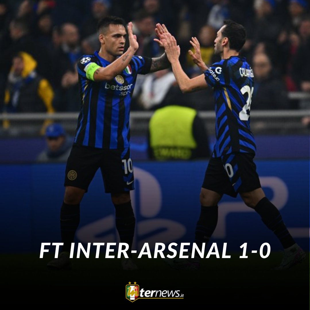 FcInterNewsit's tweet image. 🏆 FINISCEEEEEEEEEEEEEEEEEEEEEEE QUIIIIIIIIII! L'INTER BATTE L'ARSENAL, VOLA A 10 PUNTI E AL SECONDO POSTO GENERALE IN CLASSIFICA E MANTIENE PER LA QUARTA VOLTA LA PORTA INVIOLATA IN EUROPAAAAAA! BRAVIIIII RAGAZZIIIIIIIIIIIIIIIIIII! ⚫🔵