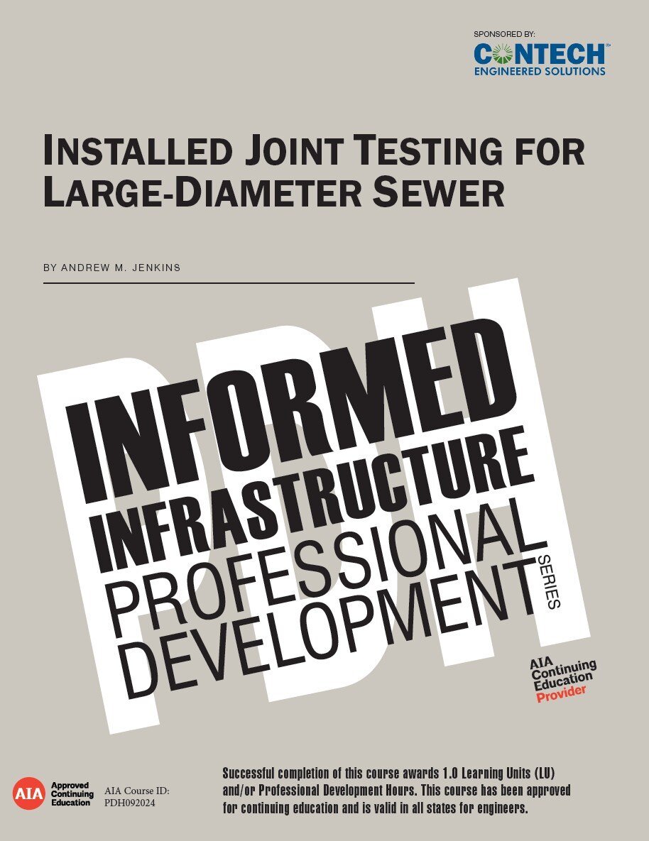 🚧 Dive into our latest PDH article: "Installed Joint Testing for Large-Diameter Sewer"! As infrastructure grows, so does the need for reliable sewer solutions. Ready to earn PDH credit? Click the link below. #PDHCredit #PipeSolutions
hubs.ly/Q02Xc69Z0