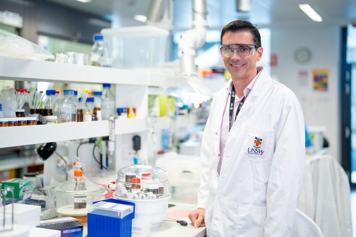 The power of polymers - Professor Cyrille Boyer and his team have developed a more sustainable method of building polymers – chains of small, repeating molecules. Read more, unsw.edu.au/engineering/re….