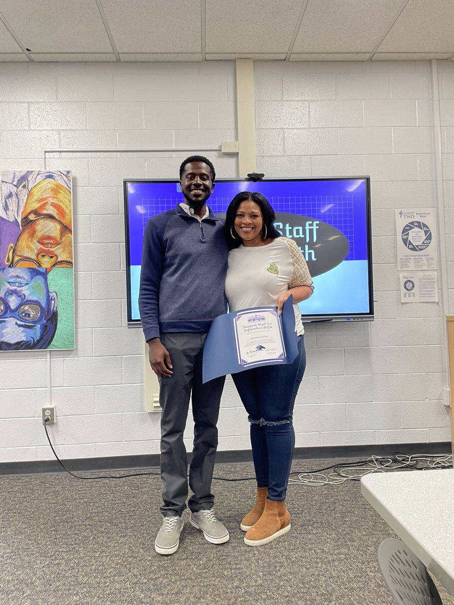 rvhs's tweet photo. 🎉 Congratulations to our incredible winners of the You Light Up Ridge View award, Support Staff and Ed Tech Blazer of the Month! Thank you for going above and beyond every day to make Ridge View shine. 💜🩶 #BlazerPride #ViewCounty #ItsAllAtTheView #MonthlyCelebrations https://t.co/vEqGhrPYU4