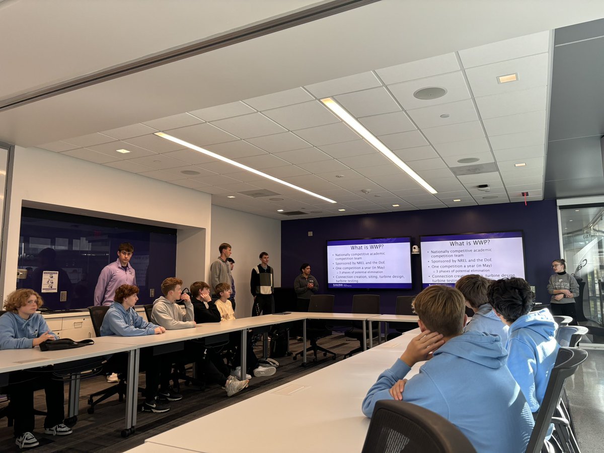 The Sophomore Energy starand students had an amazing time touring <a href="/KStateEngg/">K-State Engineering</a> and learning about <a href="/KSU_WWP/">Wildcat Wind Power at Kansas State University</a>. It’s always inspiring to see our Green Tech alumni succeed! 
<a href="/OlatheWestOwls/">Olathe West High</a> <a href="/OWNovacekOWLS/">Jay Novacek</a> <a href="/AnnaLynnMorris/">AnnaLynn Morris</a> <a href="/Olathe21st/">21stCenturyAcademies</a> <a href="/OlathePathways/">Olathe Career Pathways</a>