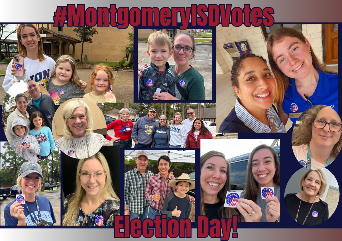 MISD's final collage of photos shared, including student 1st time voters, teachers &amp; staff at the polls on election day, and students able to experience voting with their parents. One MISD student turned 18 Monday and voted Tues!
Thank you to all who took the time to vote!
