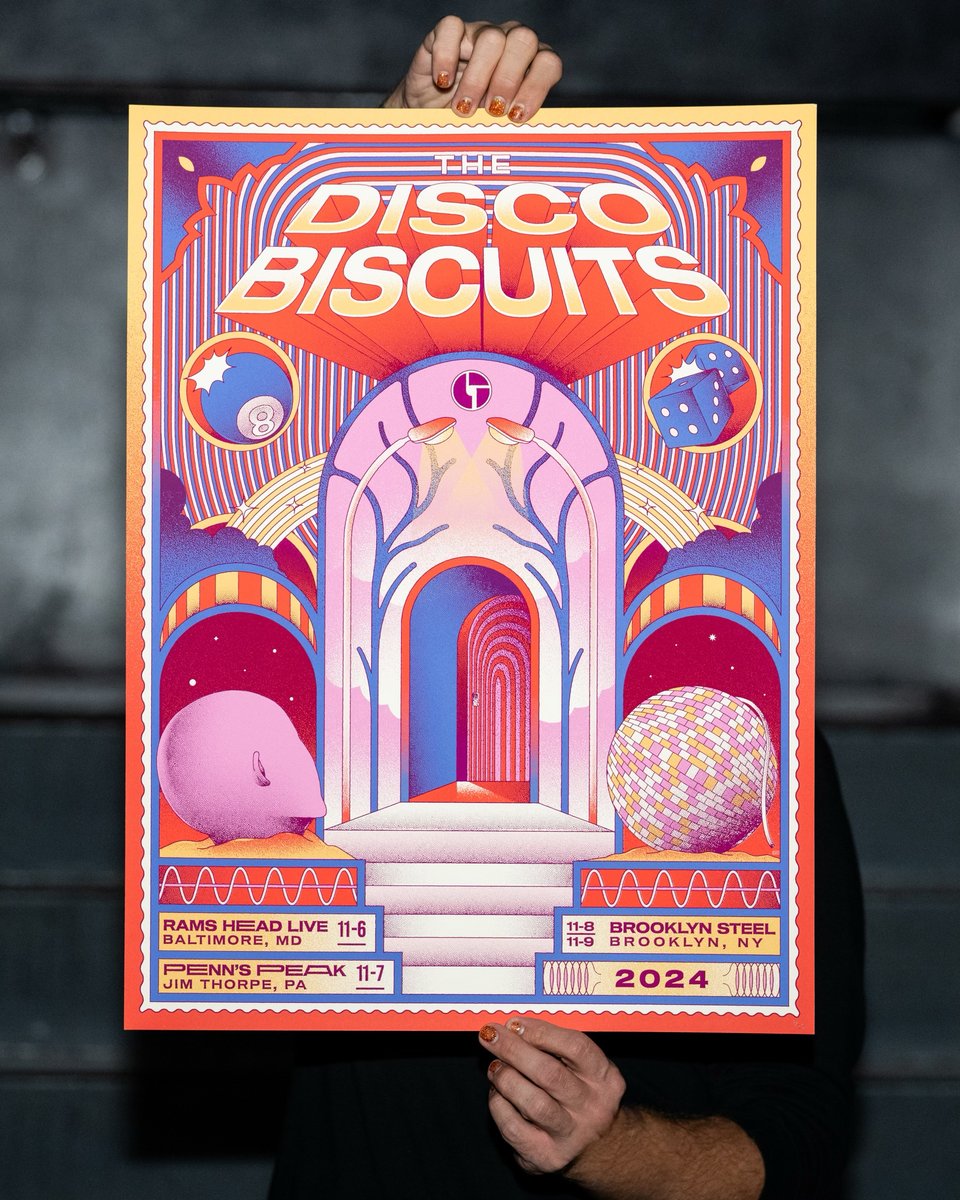 The Disco Biscuits π²π½π² (@disco_biscuits) on Twitter photo πͺποΈ Do you ring the doorbell twice? Kicking off a 4-night run tonight across the northeast, starting in Baltimore <a href="/RamsHeadLive/">Rams Head Live</a>! For this run, we'll have these cosmic door posters by <a href="/satwikakresna/">Satwika Kresna</a> available on paper and foil, while supplies last πͺποΈ πͺποΈ Do you ring the doorbell twice? Kicking off a 4-night run tonight across the northeast, starting in Baltimore <a href="/RamsHeadLive/">Rams Head Live</a>! For this run, we'll have these cosmic door posters by <a href="/satwikakresna/">Satwika Kresna</a> available on paper and foil, while supplies last πͺποΈ