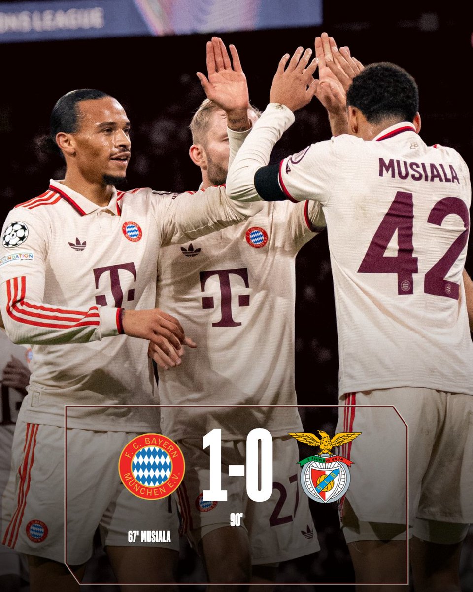 A valuable victory in Munich!

#MiaSanMia #FCBayern | #FCBSLB #UCL
