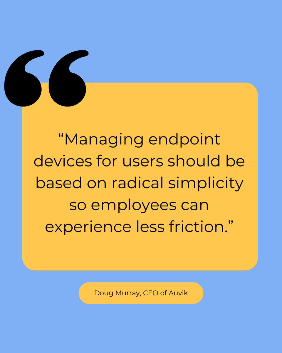 AuvikOfficial's tweet photo. “Managing endpoint devices for users should be based on radical simplicity so employees can experience less friction while using their unique IT infrastructure,” notes Auvik CEO Doug Murray in his latest Forbes Technology Council blog.  

Read 👉 👉 https://t.co/LZ5vSlXjC7 https://t.co/o1H4ma2xts