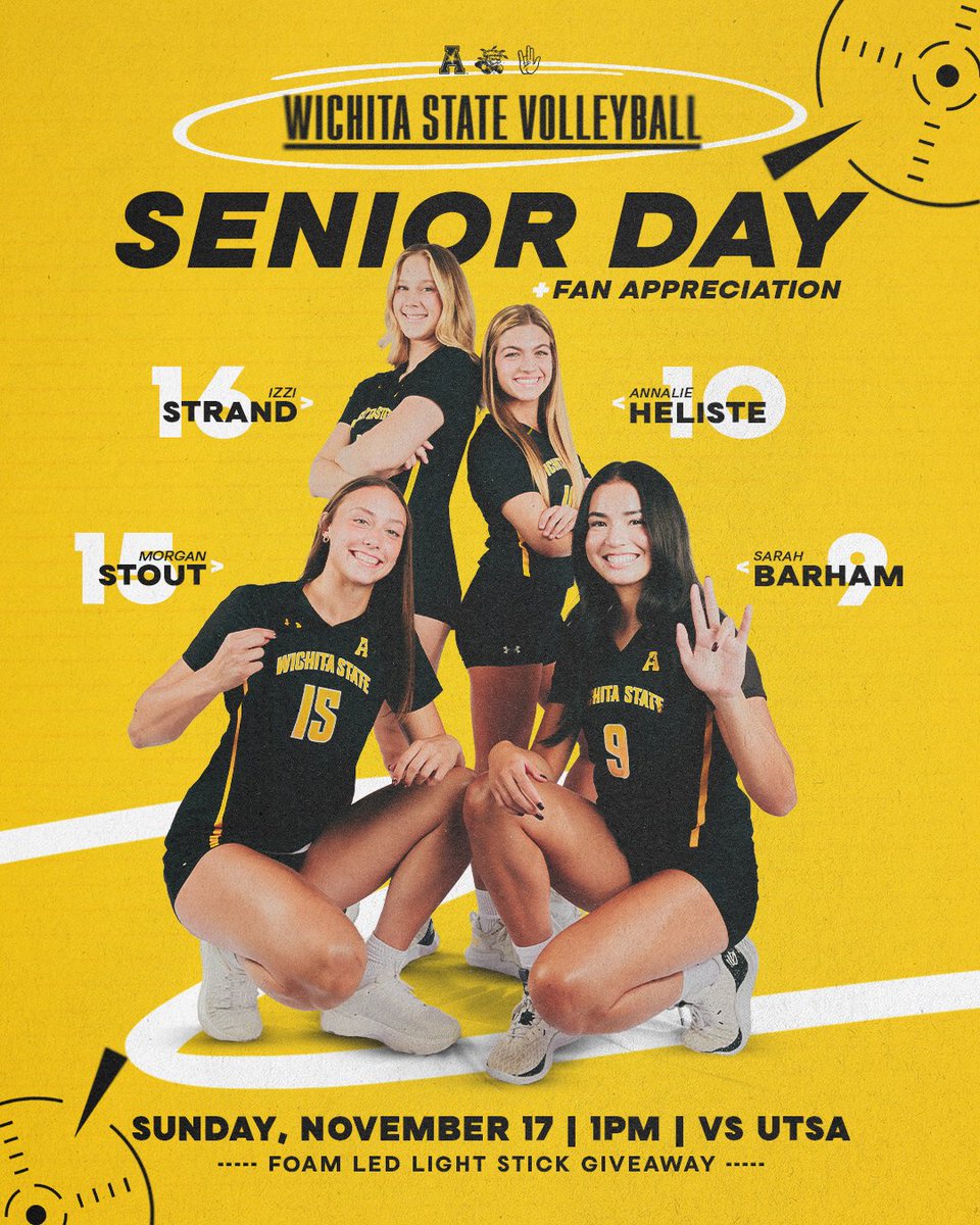 Four outstanding seniors worth celebrating 👏

Make plans to join us for our final regular season home match against UTSA on November 17 ⬇️

🎟️ bit.ly/WSUVBSeniors