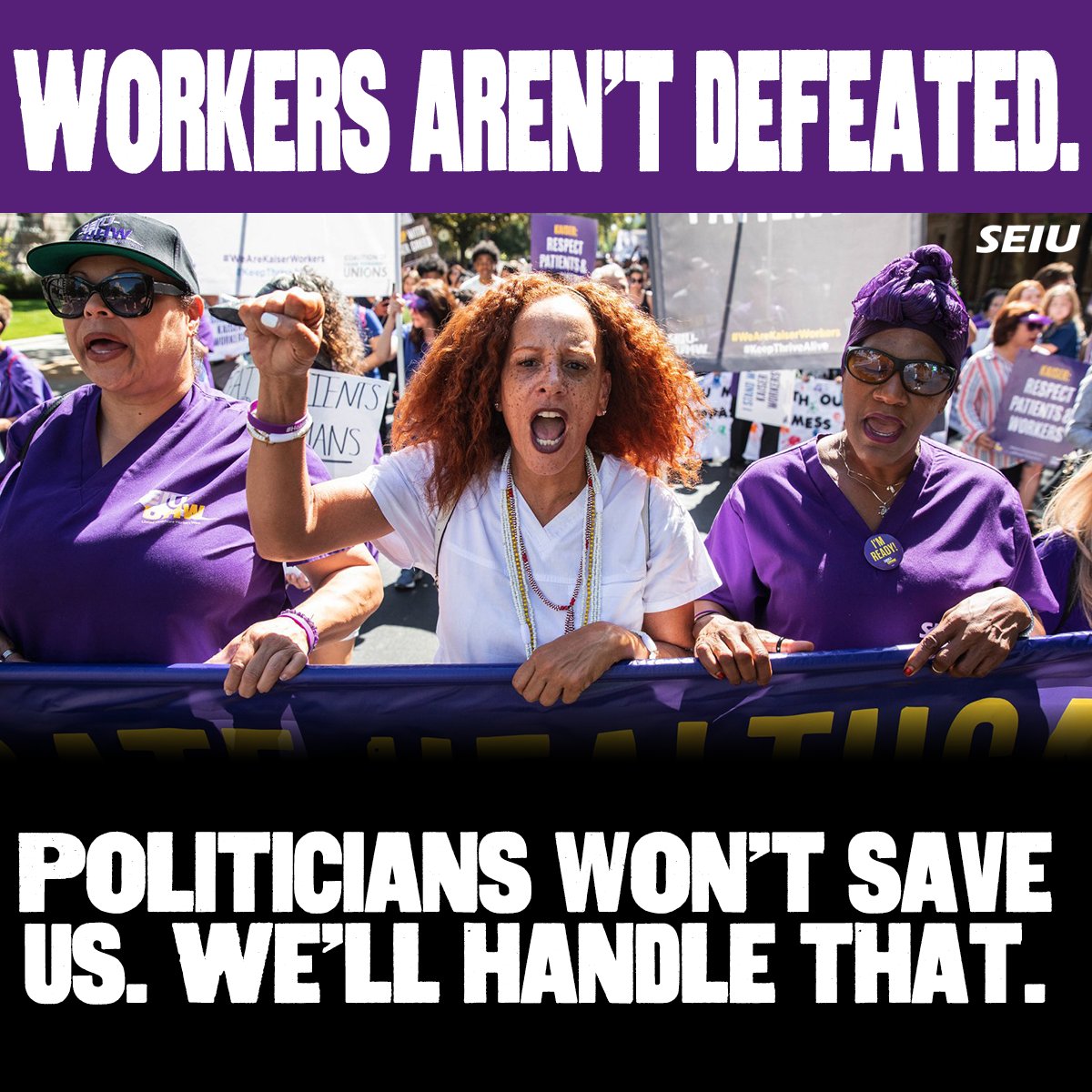 Elections are not the only way working people build power. We’ll be in the streets, on strike and doing whatever it takes to win a seat at the table. Anti-worker politicians won’t take us off our path towards #UnionsForAll or divide us based on racism, sexism, or fear.