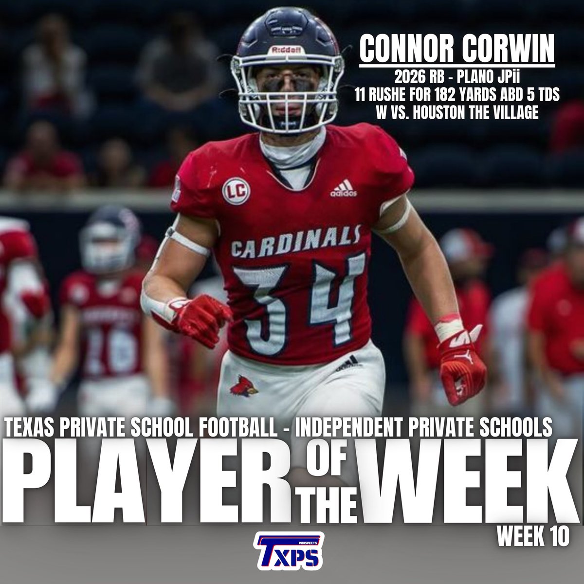 Texas Private School Football (@txprivatefbguy) on Twitter photo ๐จ TXPSFB Player of the Week ๐จ
๐จ Independent/Homeschool๐จ
๐จ Week 10 ๐จ
Connor Corbin
2026 RB - Plano John Paul II
<a href="/corwin_connor/">Connor Corwin</a>
<a href="/JPIIHS_Football/">JPIIHS Football</a>
#RecruitTXPSFB ๐จ TXPSFB Player of the Week ๐จ
๐จ Independent/Homeschool๐จ
๐จ Week 10 ๐จ
Connor Corbin
2026 RB - Plano John Paul II
<a href="/corwin_connor/">Connor Corwin</a>
<a href="/JPIIHS_Football/">JPIIHS Football</a>
#RecruitTXPSFB